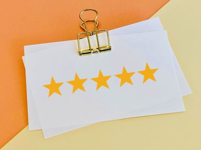 5つ星を示すイラスト